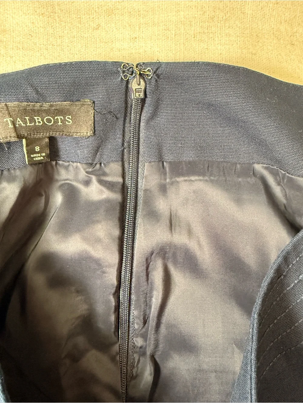 Talbots Women’s Size 8 Navy Blue Pencil Skirt